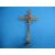 Krzyż metalowy niklowany stojący 34 cm